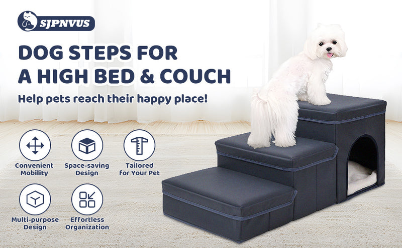 Foldable Dog Stairs With Storage