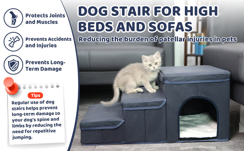Foldable Dog Stairs With Storage