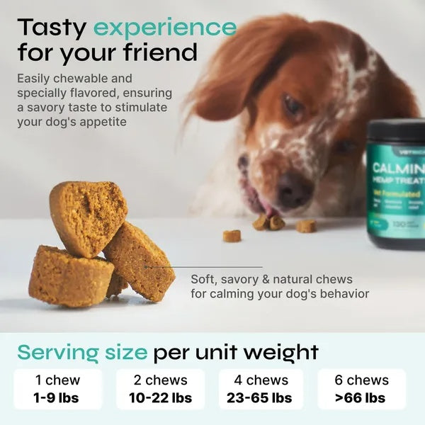 Hemp Calming Chews For Dog Anxiety Relief Duck Favor Calming Treats