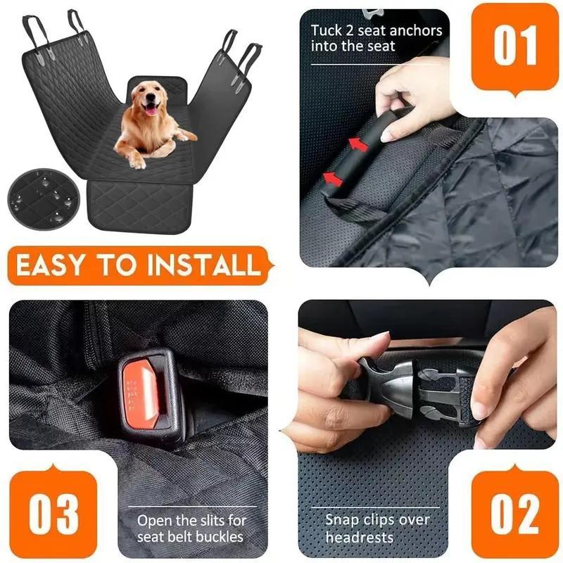 Orange Single-layer Hard Board Rear Seat Pet Travel