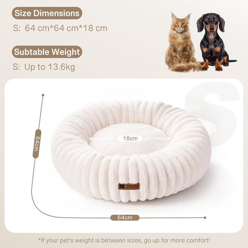 MEWOOFUN Donut Dog Bed For Small Dogs